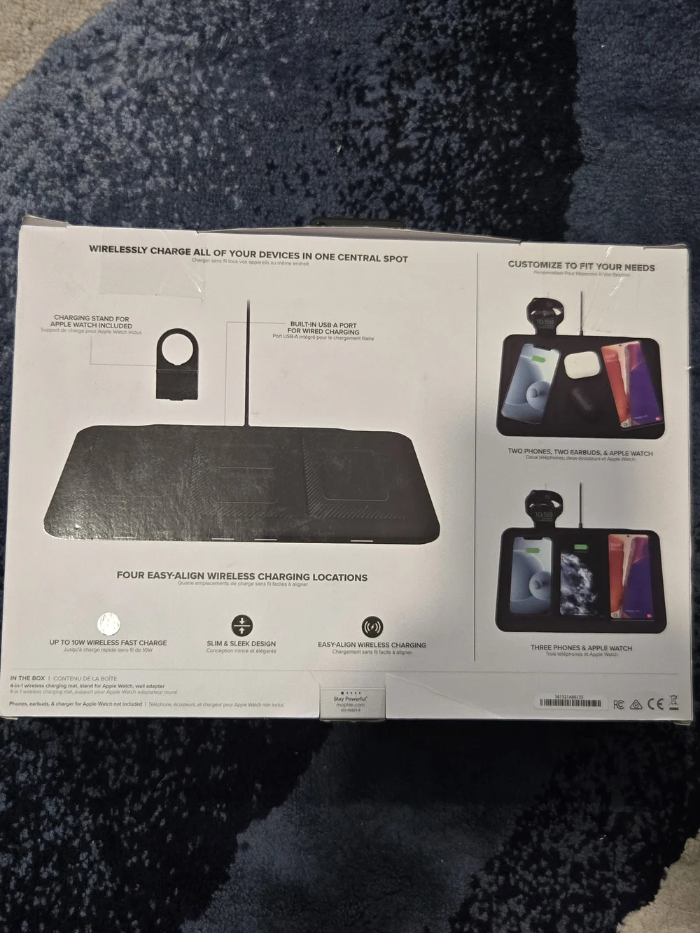 mophie 4-in-1 Wireless Charging Mat - Black